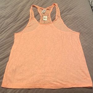Victoria secret Coral lace racer back tank